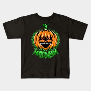 Sacary Pumpkin halloween Kids T-Shirt